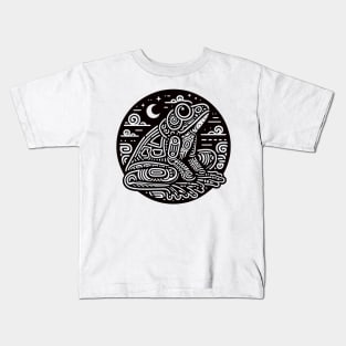 Ancestral Echoes: The Frog’s Glyph Kids T-Shirt